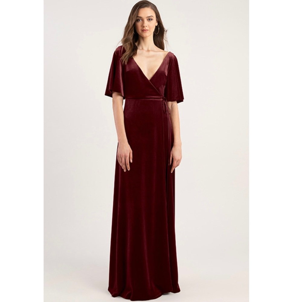 Jenny Yoo Burgundy Maxi Dress